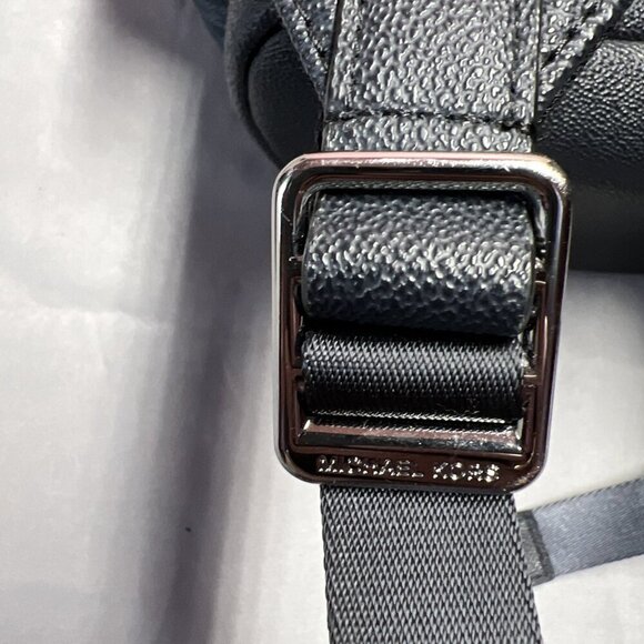 Michael Kors Cooper Admiral Blue Logo Large Backpack Flip Top Adjustable Straps - Picture 12 of 16